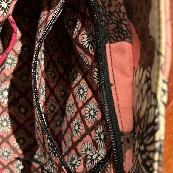 Vera Bradley Mocha Rouge convertible handbag shoulder bag Crossbody RETIRED - Picture 9 of 14